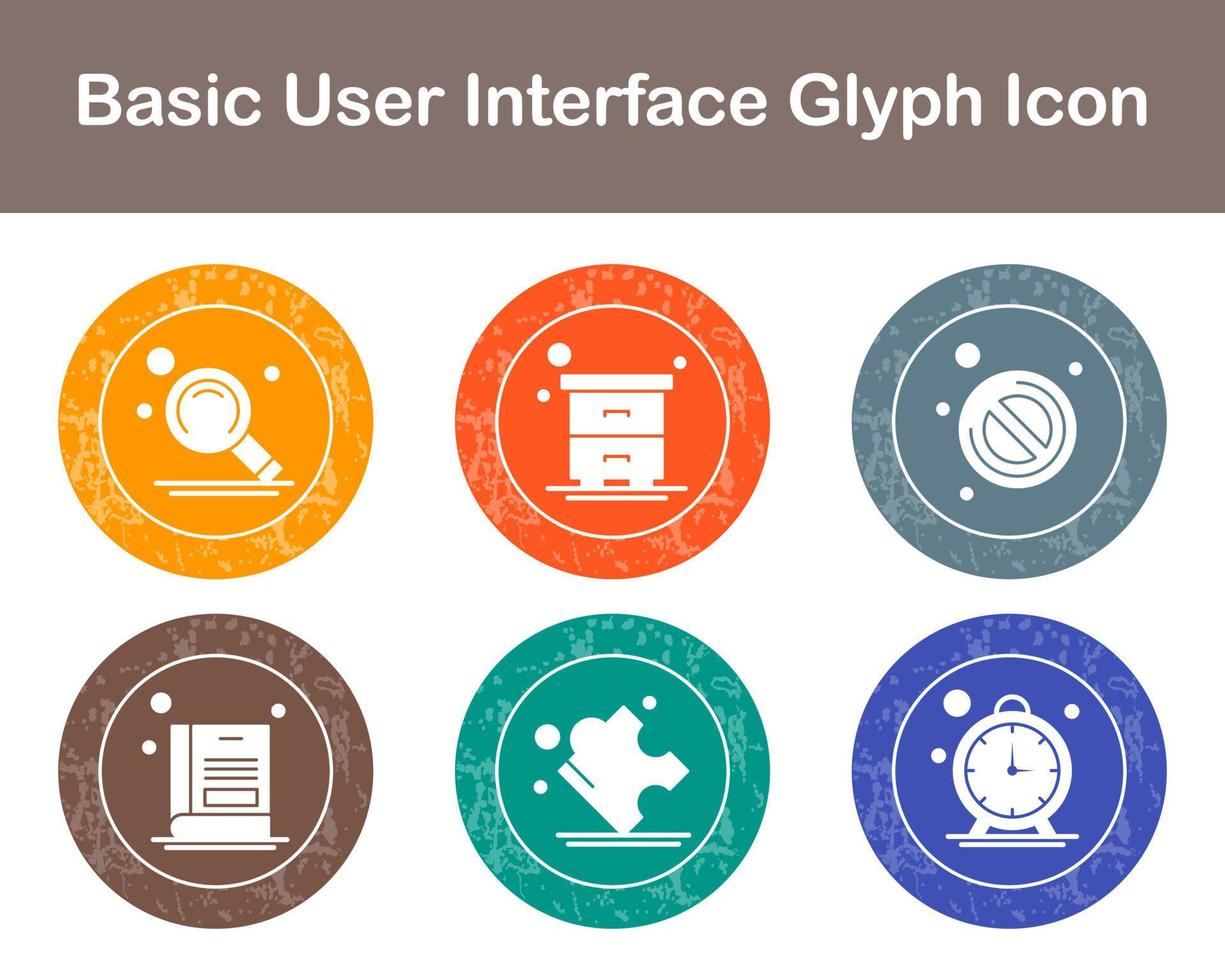 Basic User Interface Vector Icon Set