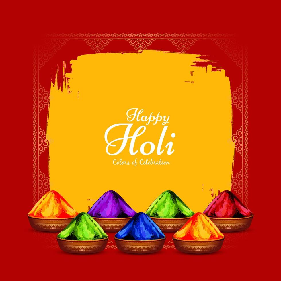 Happy Holi Indian festival of colors beautiful background design vector