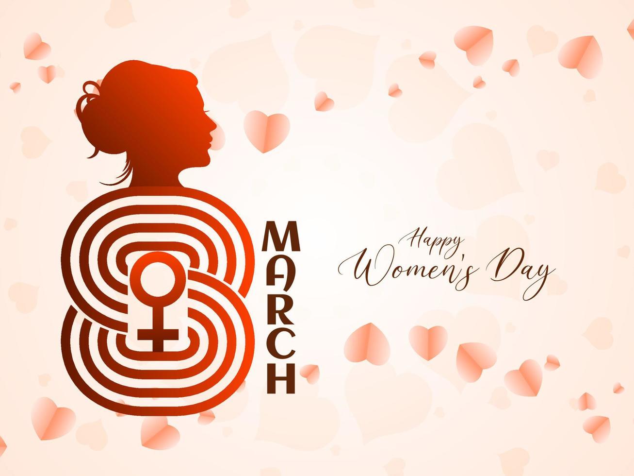 Happy Women's Day 8 march stylish background design vector