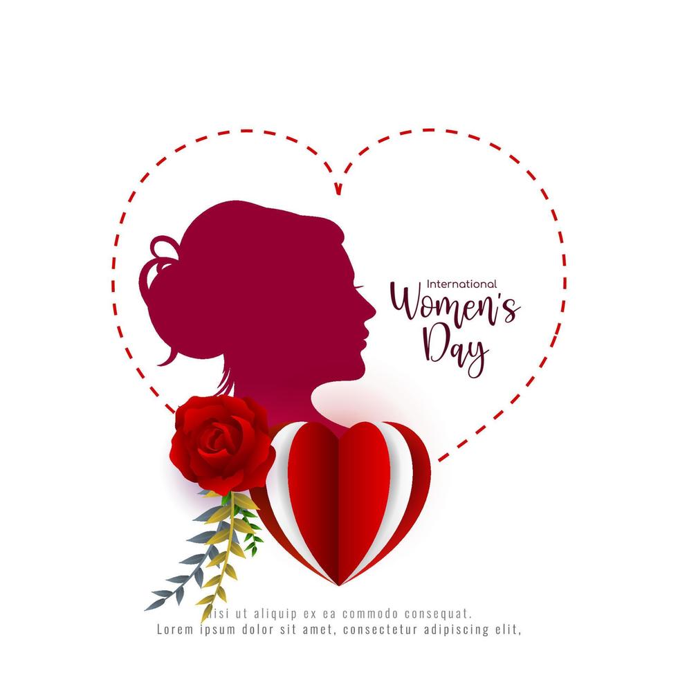 Happy Women's Day 8 march celebration background design vector