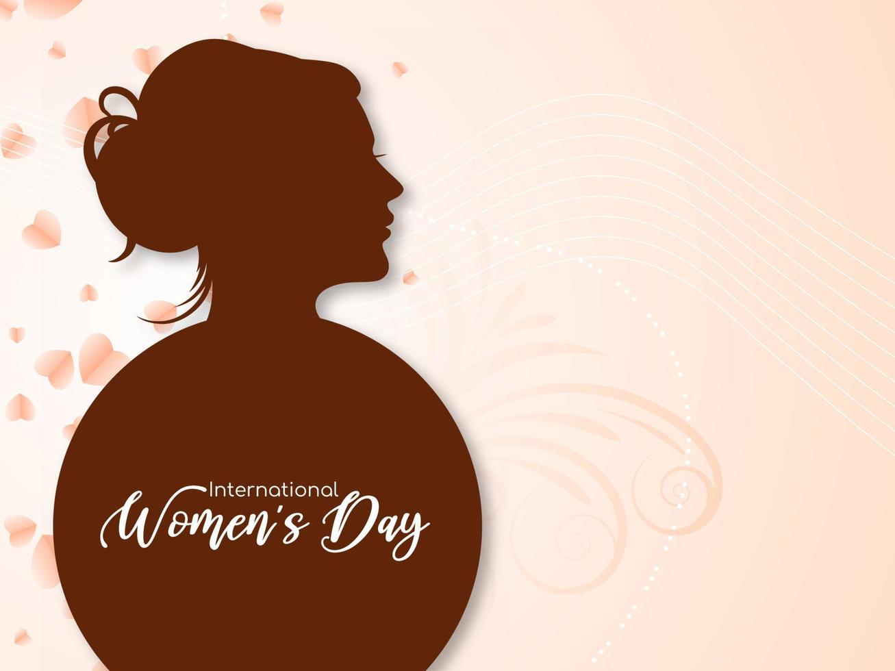 Happy Women's Day 8 march celebration card design vector