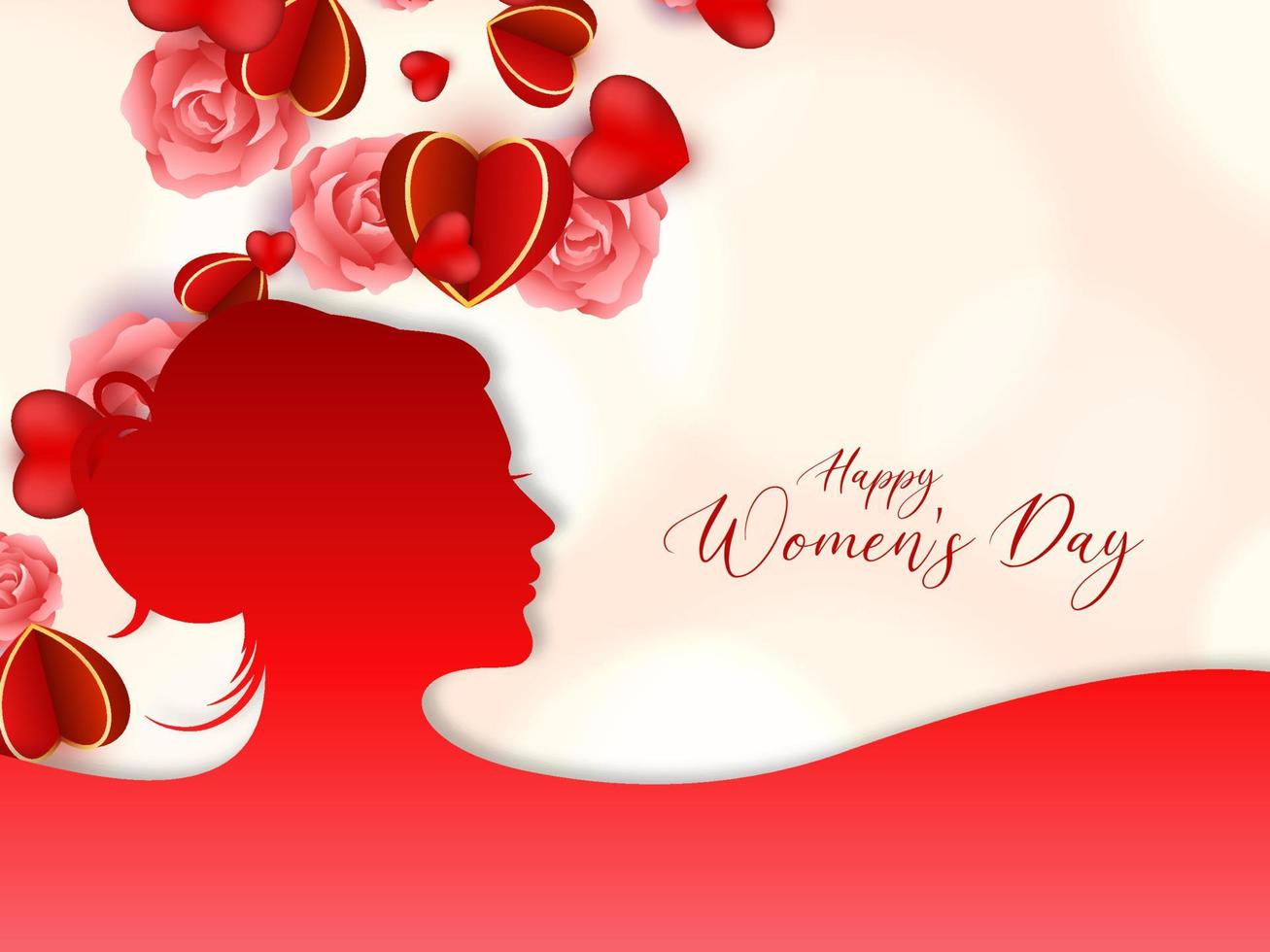 Happy Women's Day festival 8 march background design vector