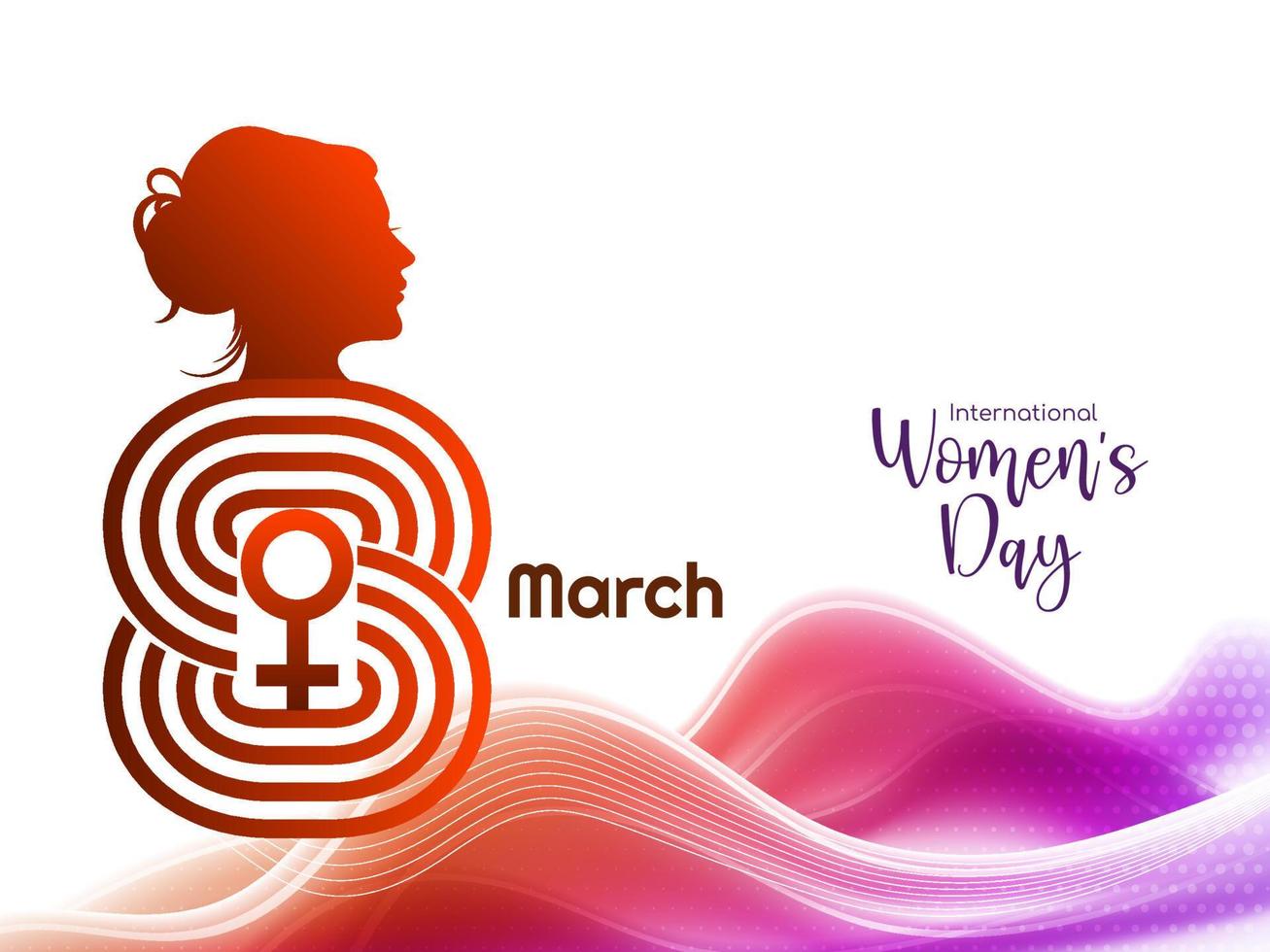 Beautiful elegant Happy Women's Day 8 march background design vector