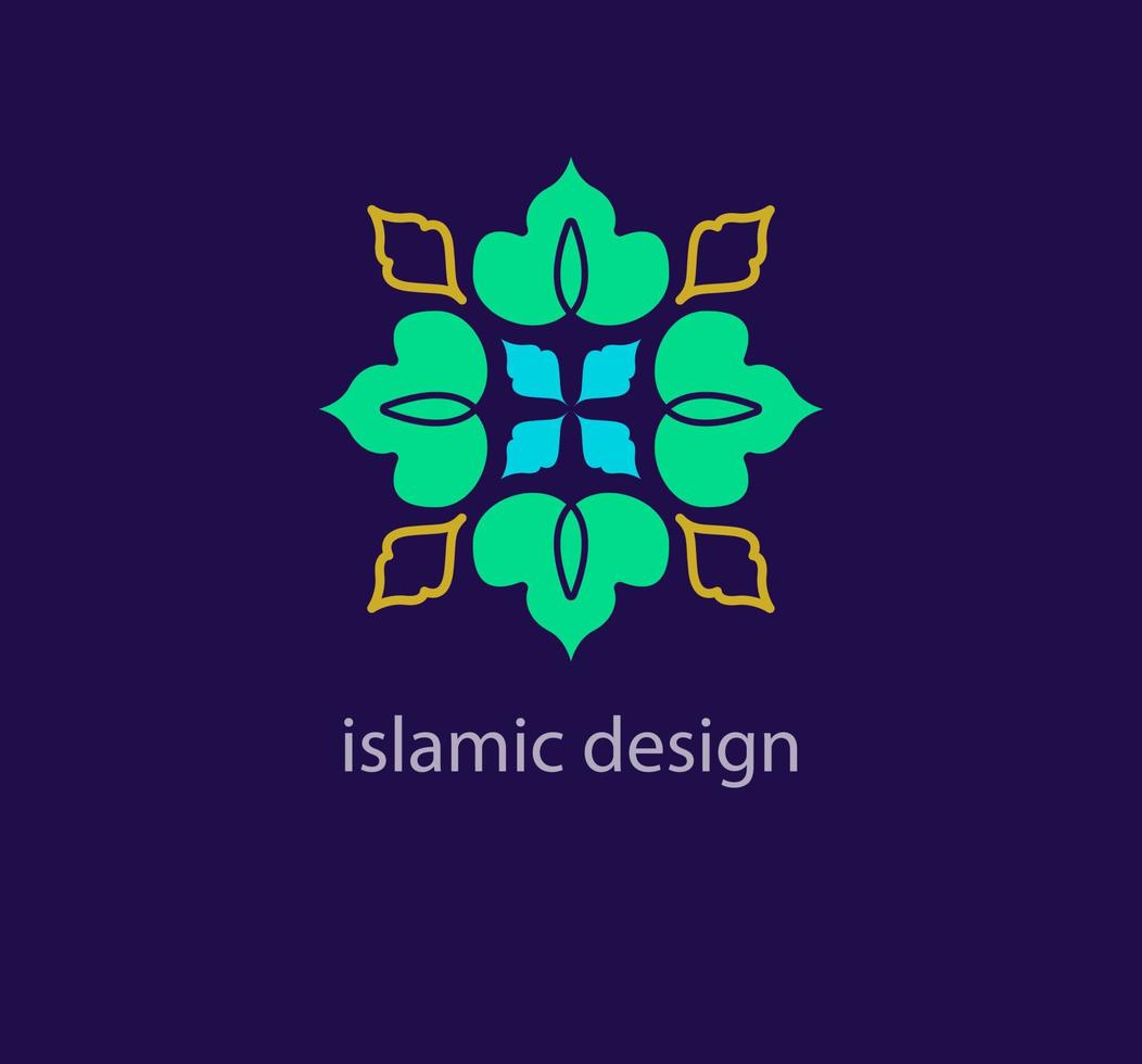 único islámico logo diseño modelo estilo. resumen Arábica símbolo. geométrico único formas moderno color transiciones religión y cultura diseño logo modelo. vector. vector