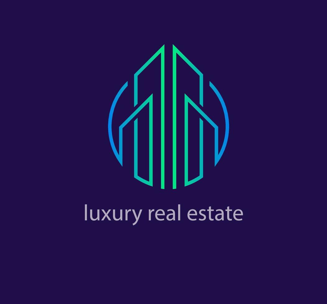 Modern Luxury real estate consulting logo. Unique color transitions. Real estate housing industry logo template. vector. vector