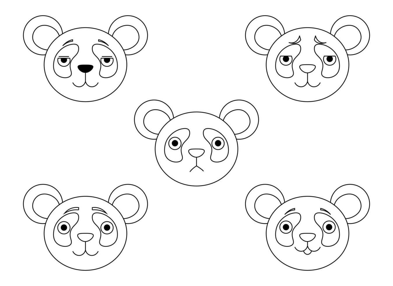 panda vector design illustration isolated on white background