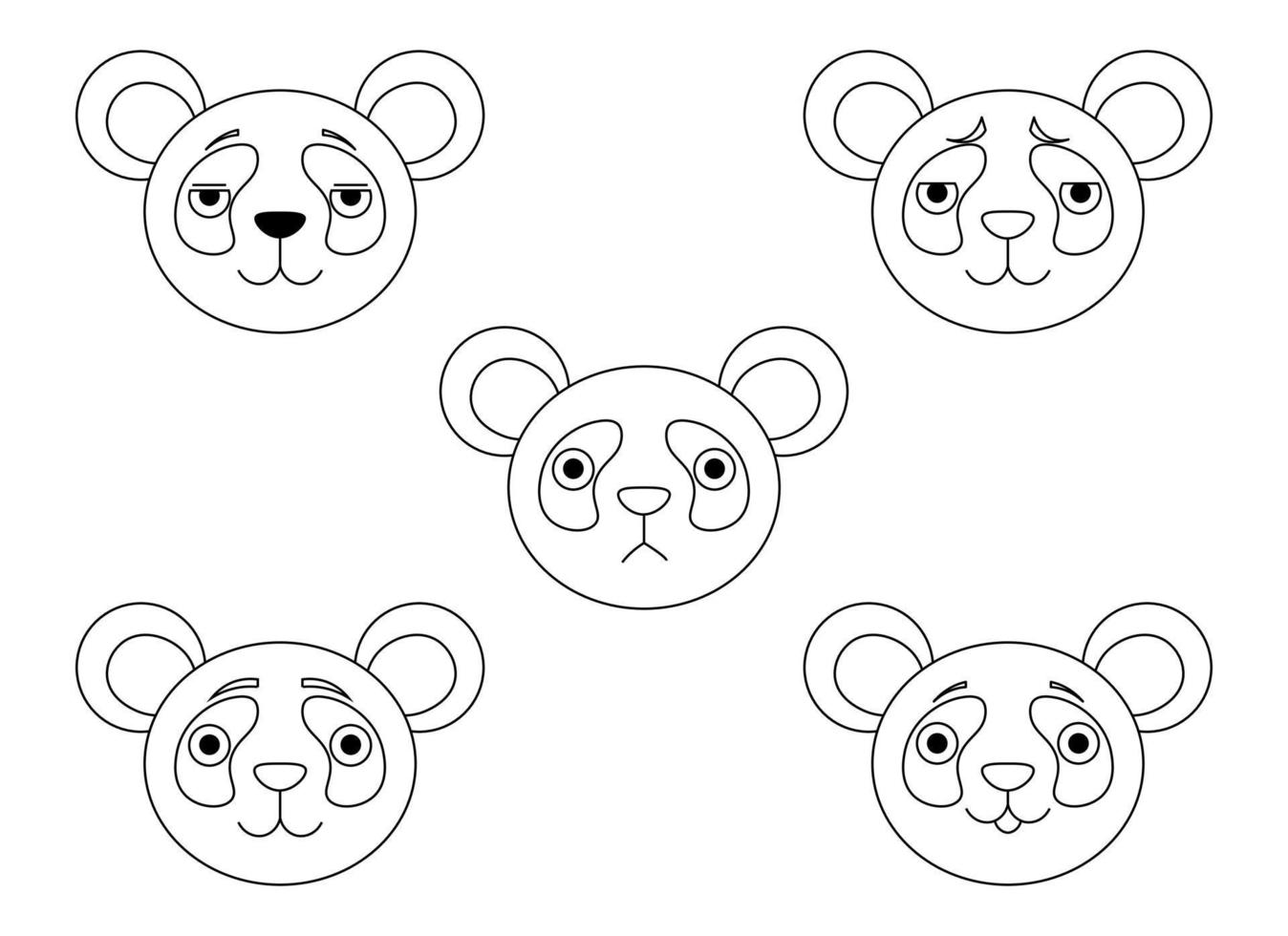 panda vector design illustration isolated on white background