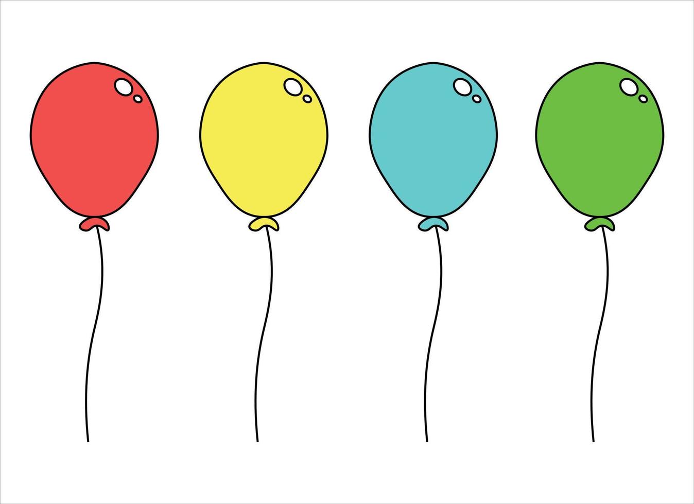 balloon design illustration isolated on transparent background vector