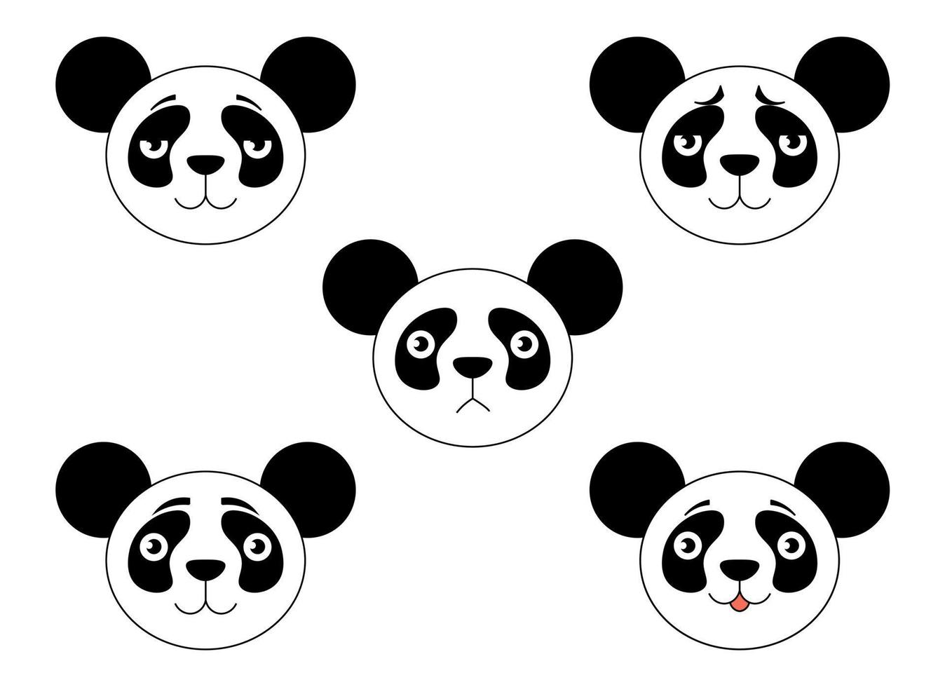 panda vector design illustration isolated on white background
