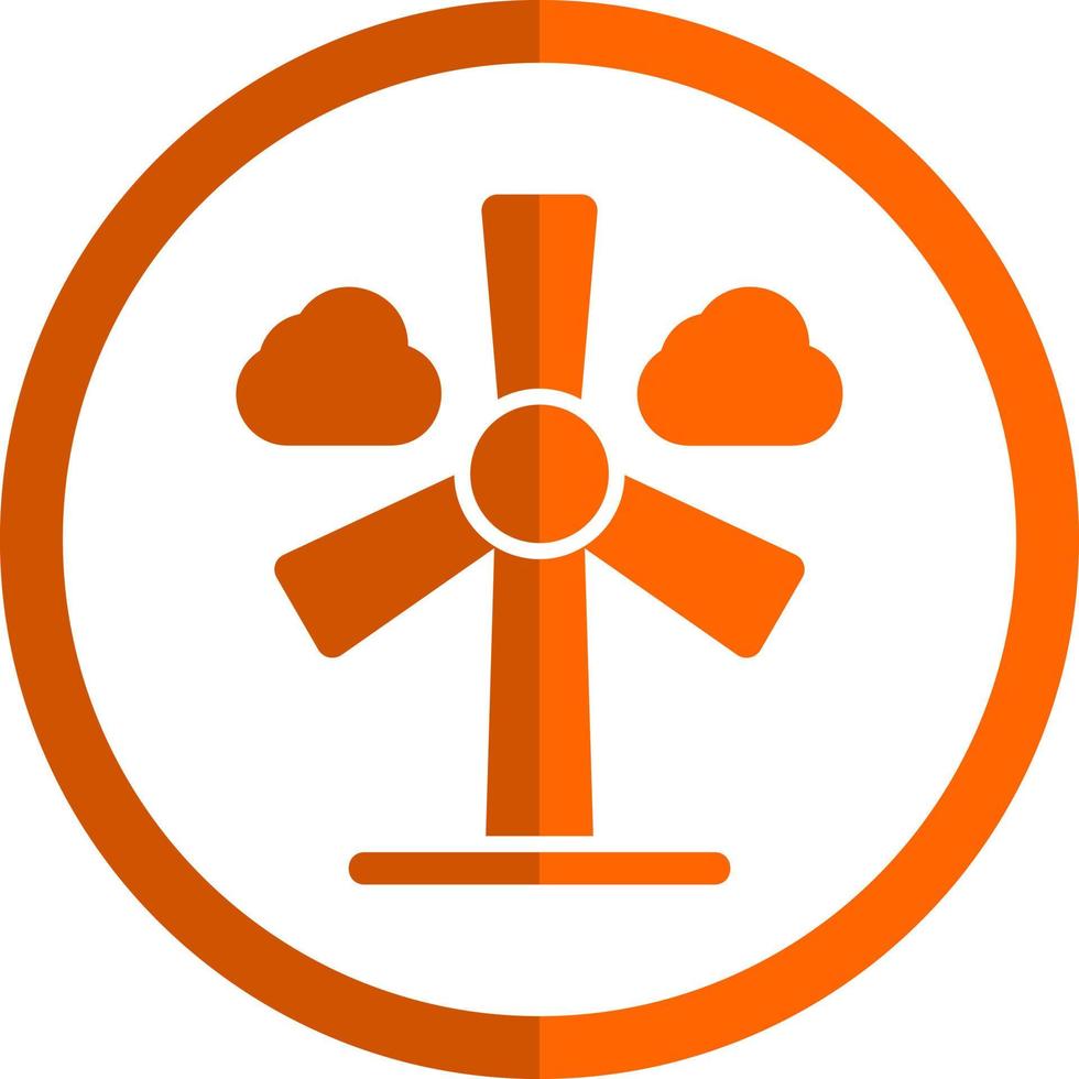 Wind Turbine Vector Icon Design