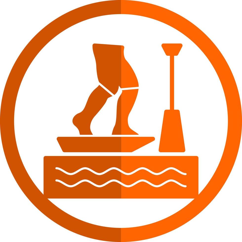 Standup Paddleboarding Vector Icon Design