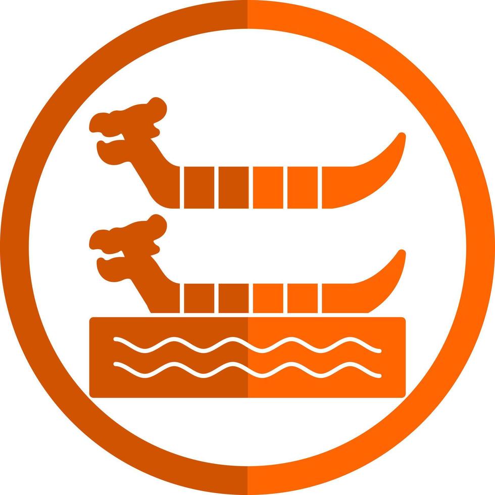 diseño de icono de vector de carreras de botes de dragón