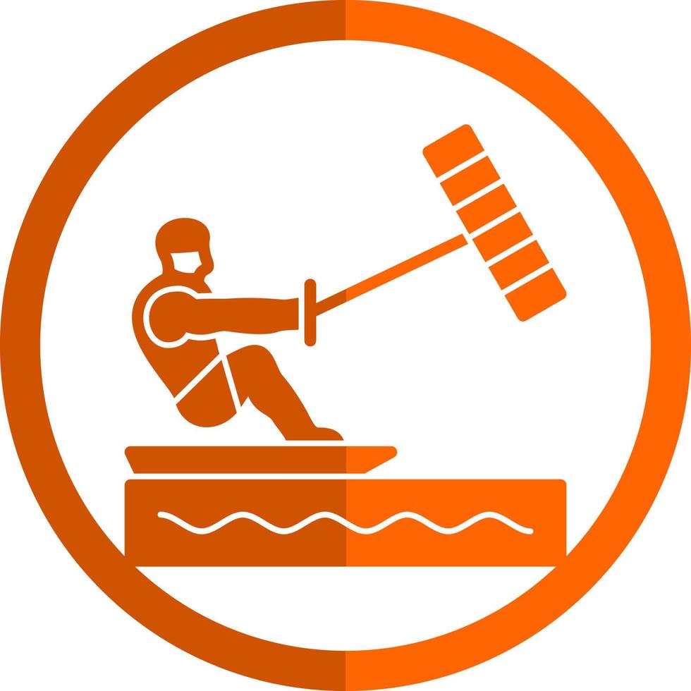 Kitesurfing Vector Icon Design