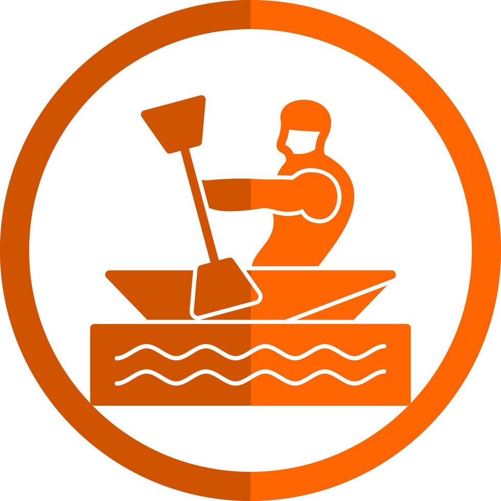 Kayaking Vector Icon Design