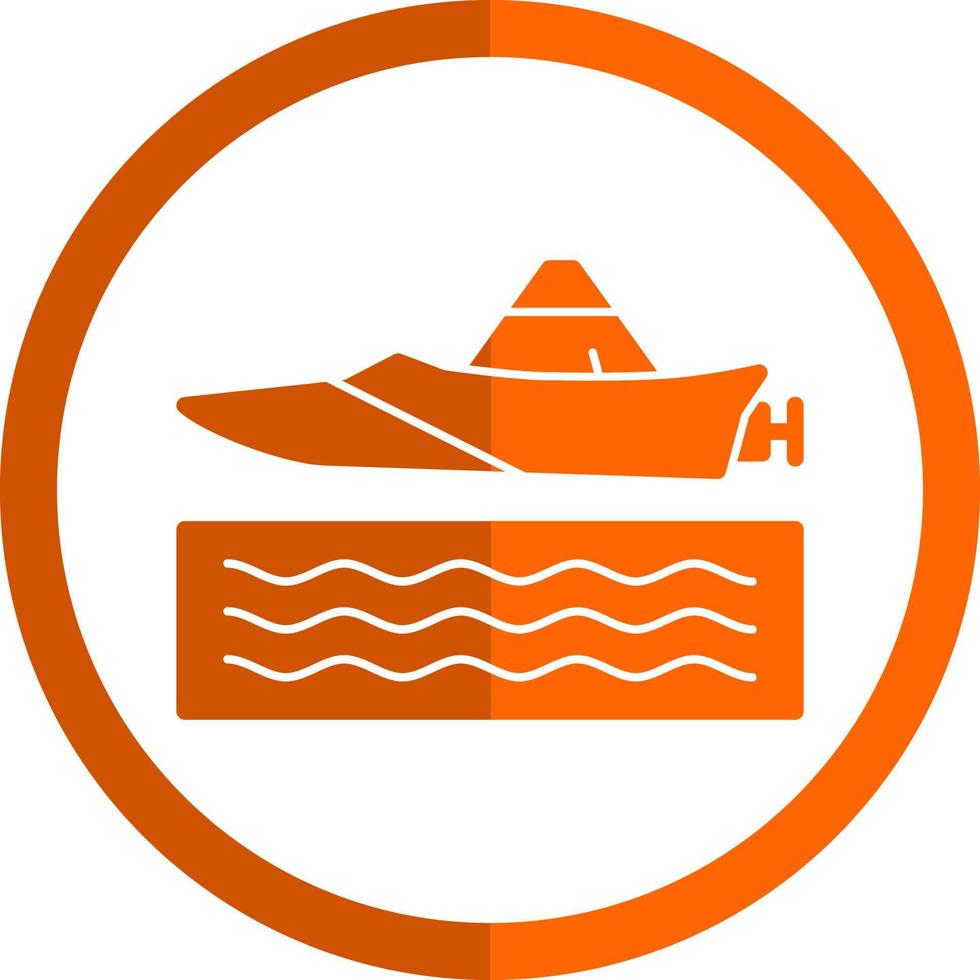 Jet Sprint Boat Racing Vector Icon Design