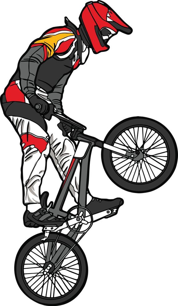 bmx bicicleta estilo libre deporte clipart vector