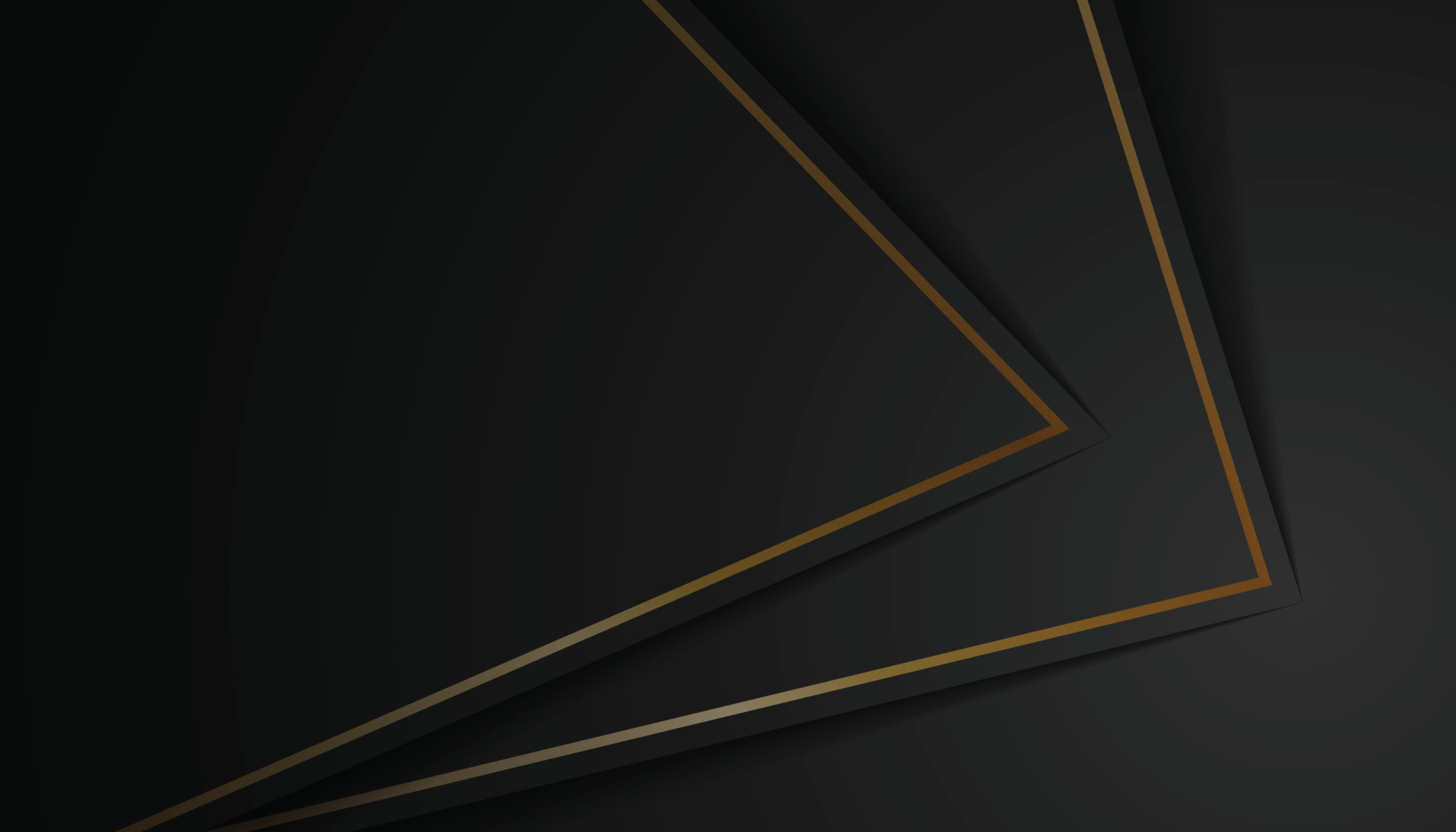 Abstract Shapes Gold Lines on Black background, Minimalist. Luxury