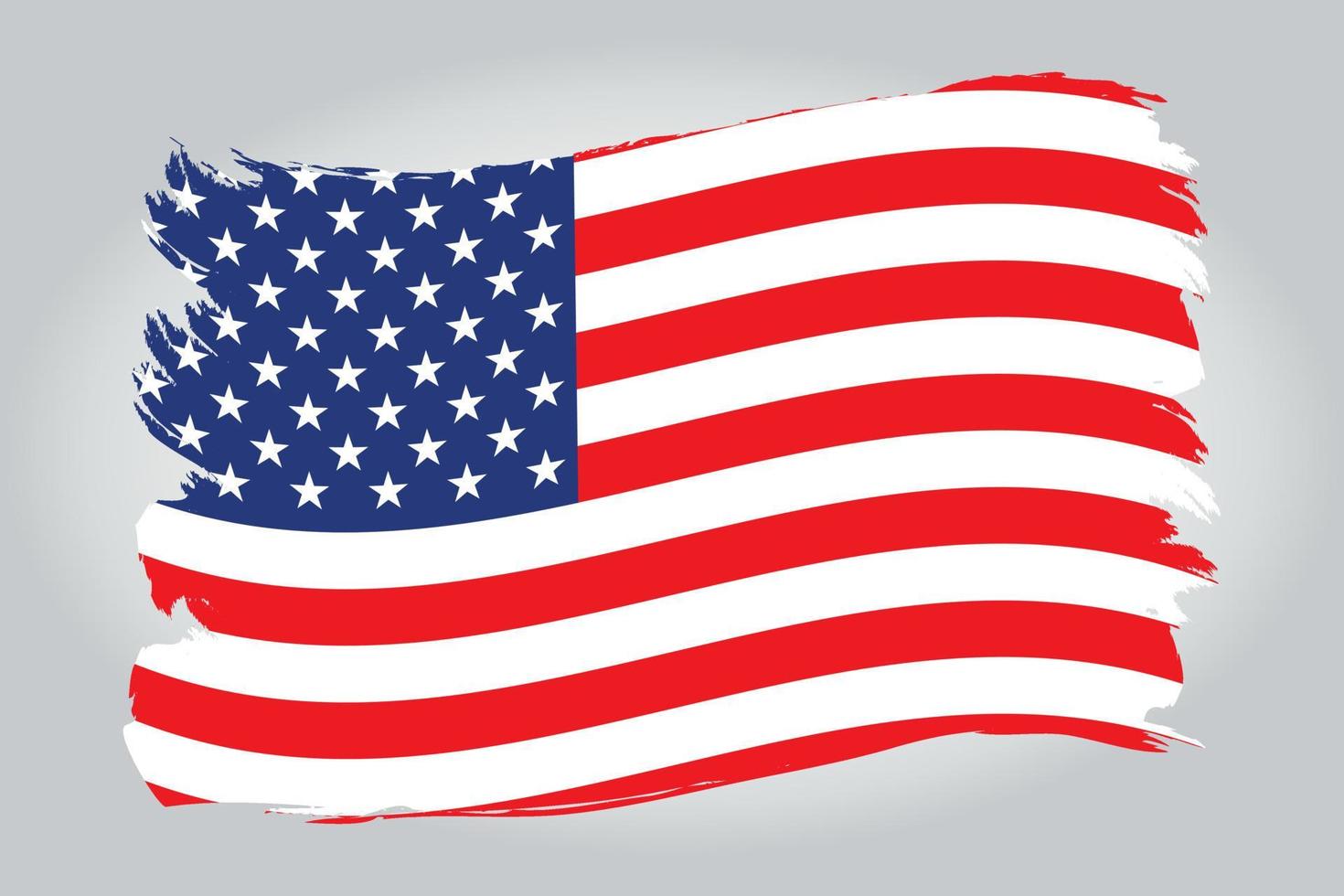 USA flag paint brush strokes. USA flag vector page symbol for your web site design. Vector illustration