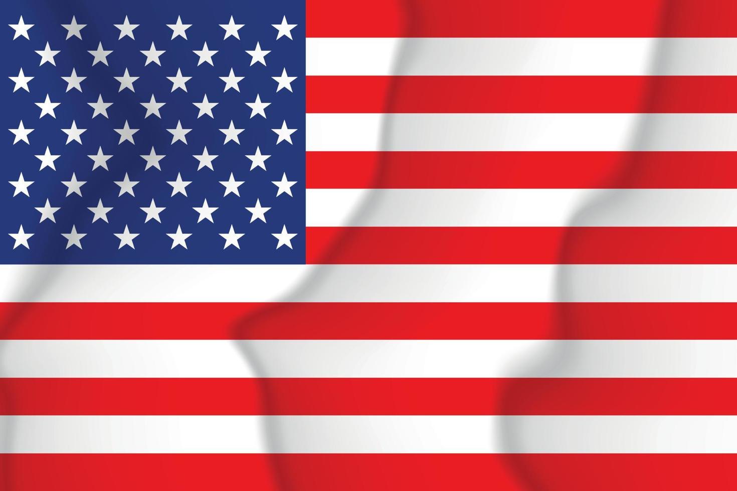 National flag of USA. Silk flag. Vector illustration in EPS 10 format