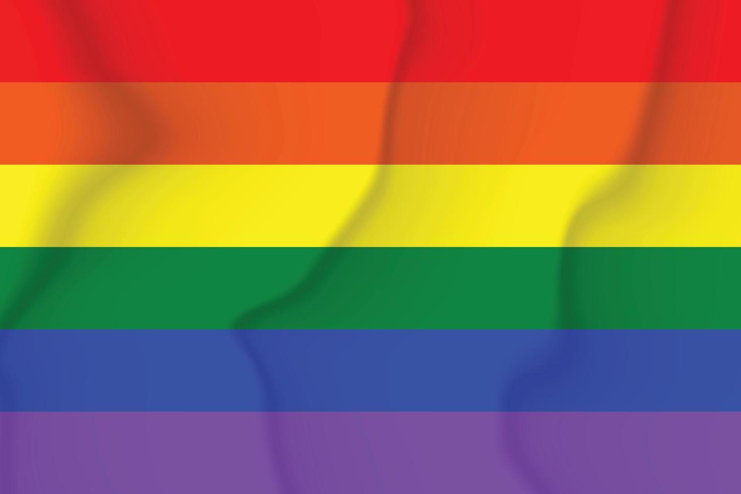 Pride silk flag illustration. Lgbt community symbol in rainbow colors. Vector backdrop for your design