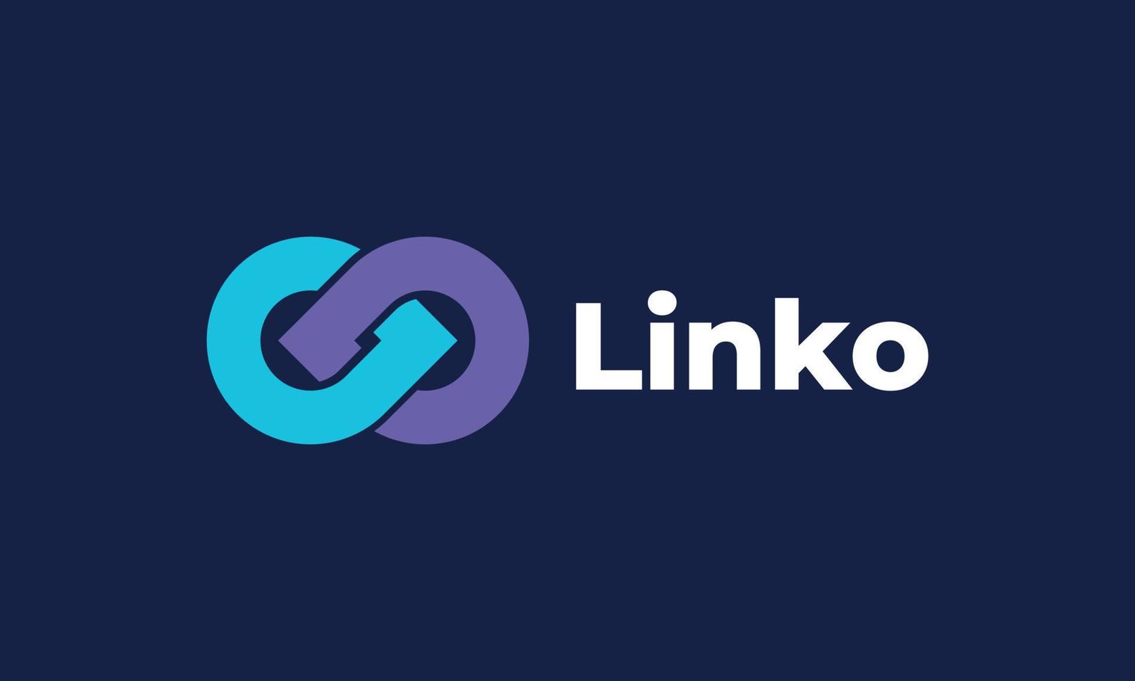 Logo vector infinity link  minimalist link concept connection