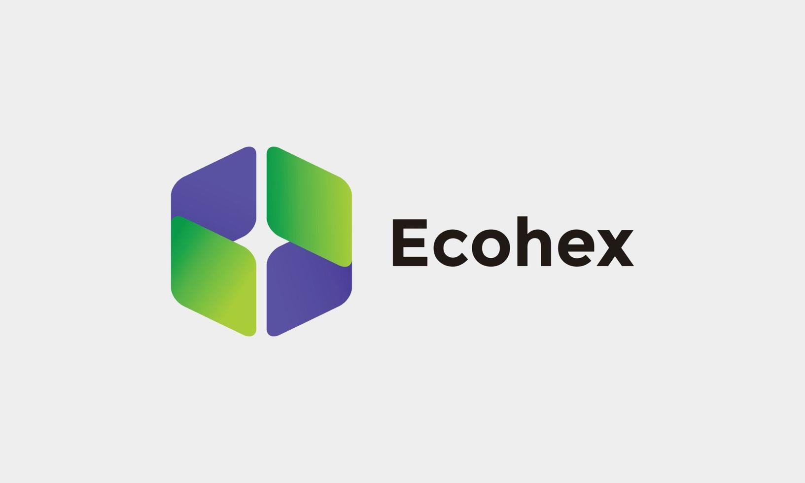 Logo vector hexagon concept minimalism design