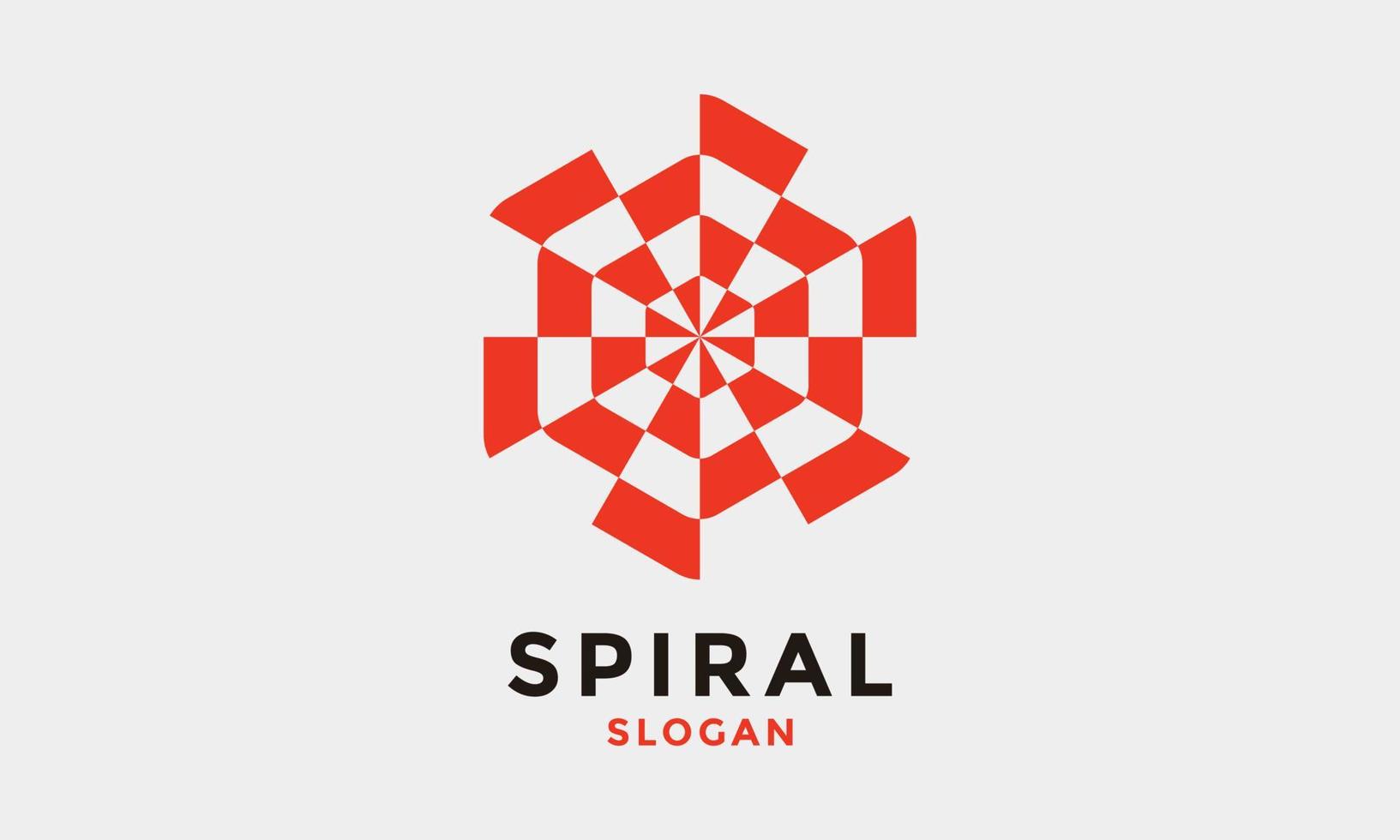 Logo spiral vector hexagon futuristic concept emblem design