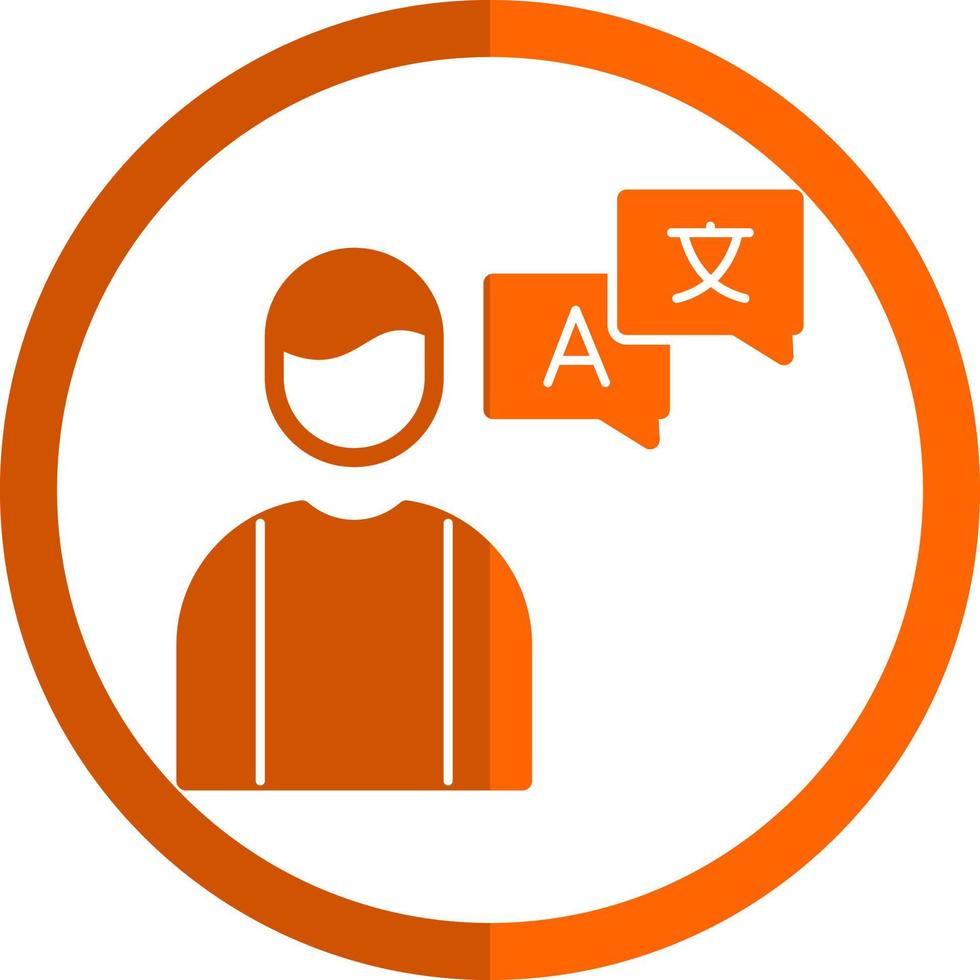 Freelance Translator Vector Icon Design