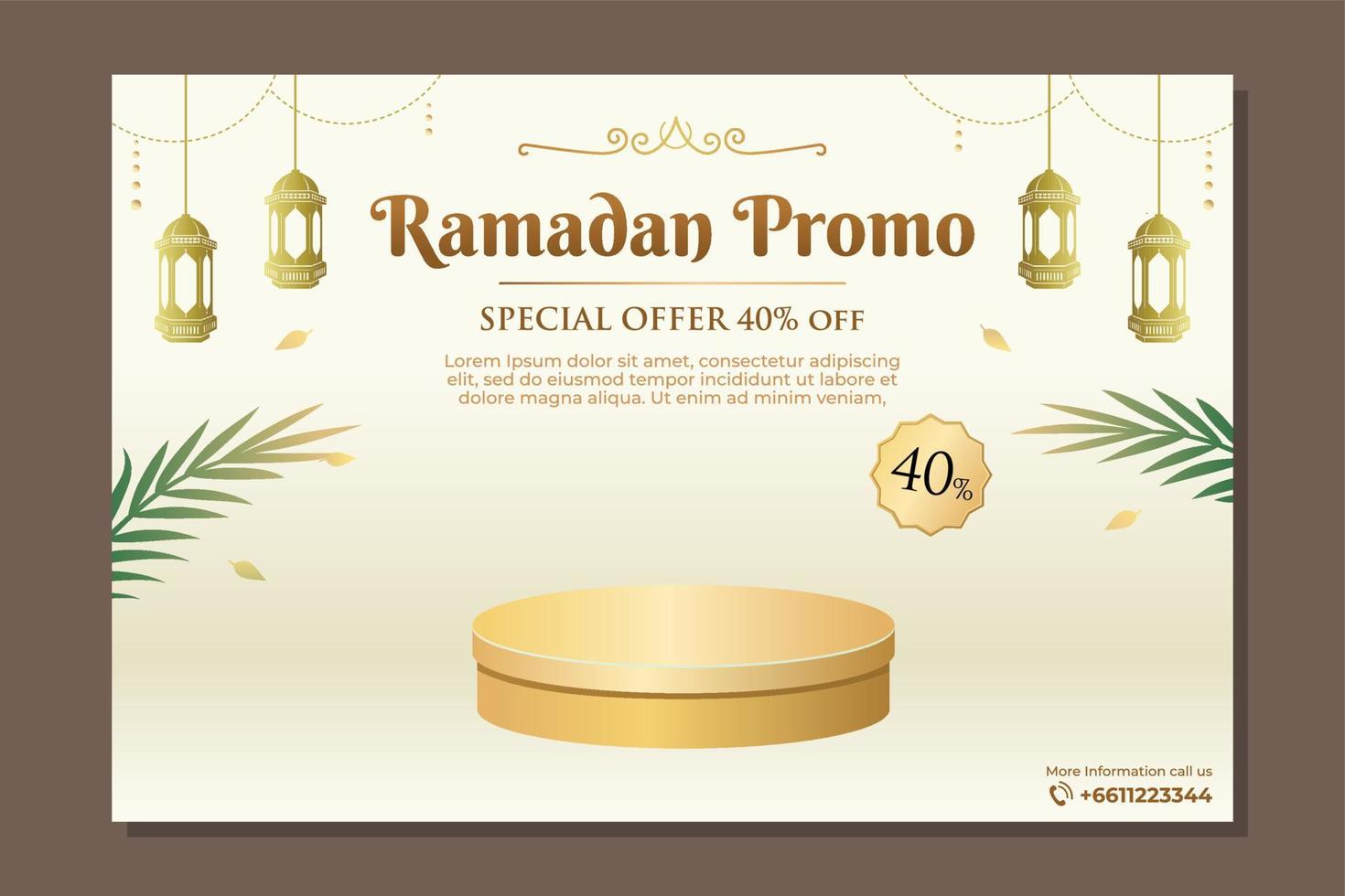 Ramadan Kareem Islamic Background vector. Happy Islamic New Hijri Year. Graphic design for the decoration of gift certificates, banners and flyer. vector