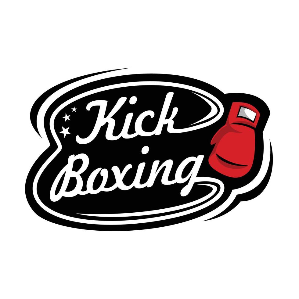 patada boxeo y marcial letras logo vector