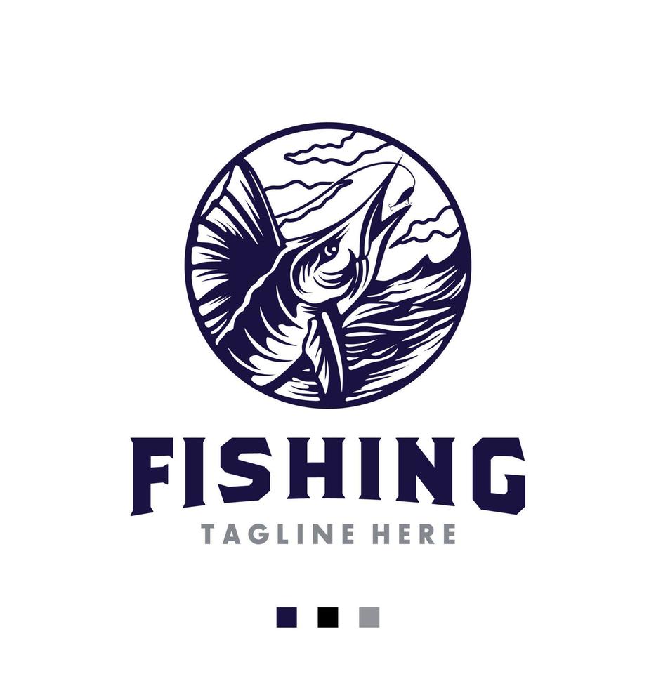 Fishing Logo Design Vector