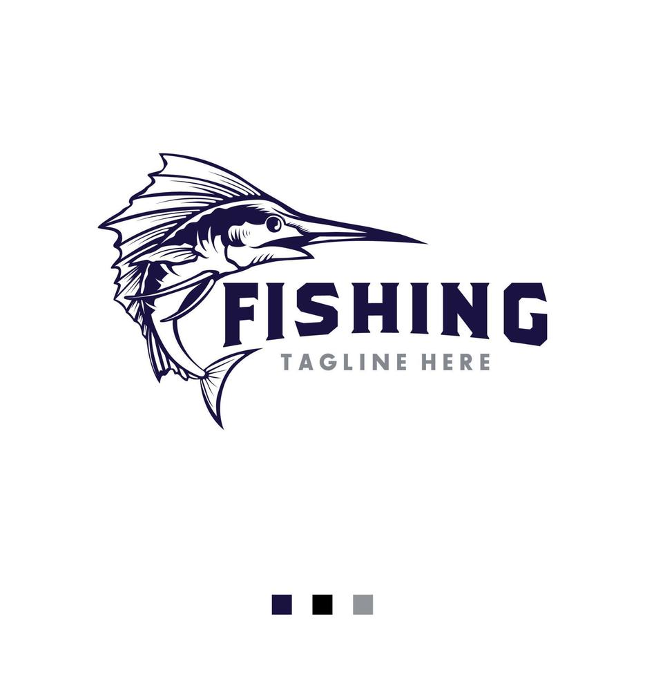 vector de diseño de logotipo de pesca