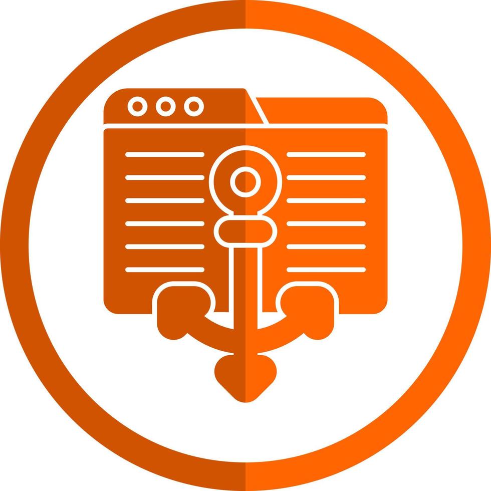 Anchor Text Vector Icon Design