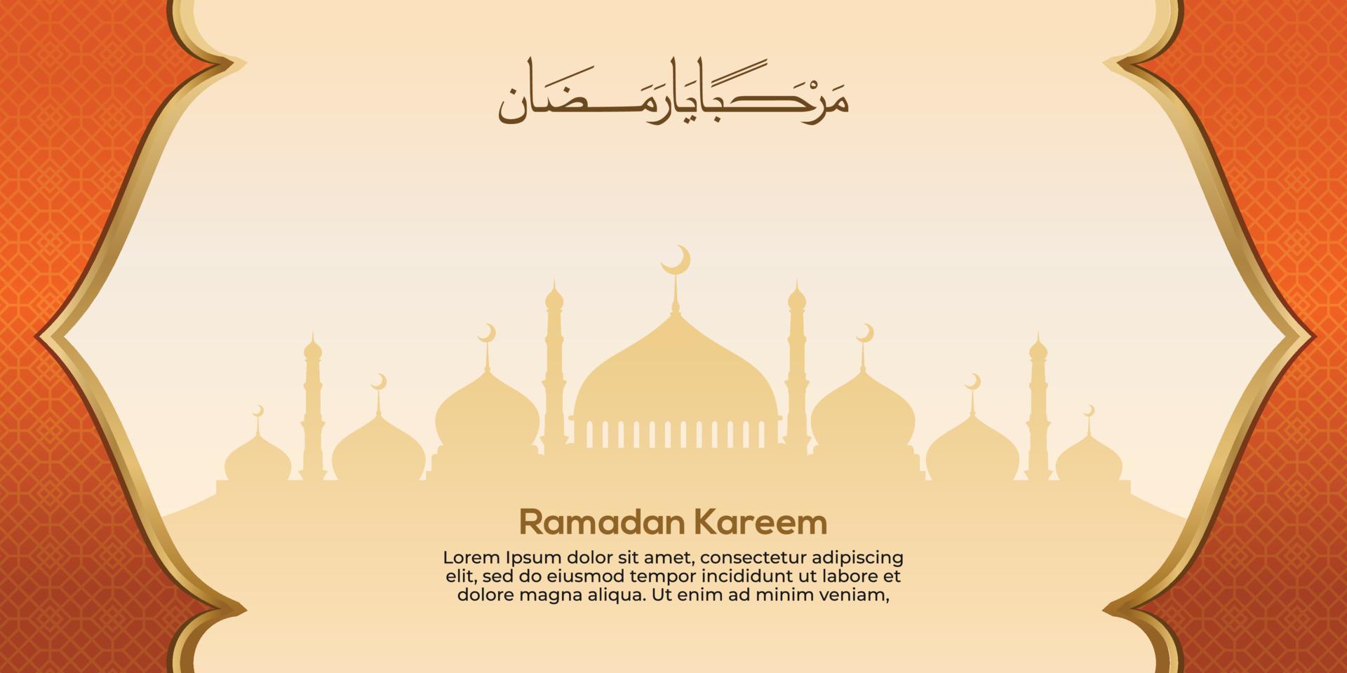 Ramadan Kareem Islamic Background vector. Happy Islamic New Hijri Year. Graphic design for the decoration of gift certificates, banners and flyer. vector