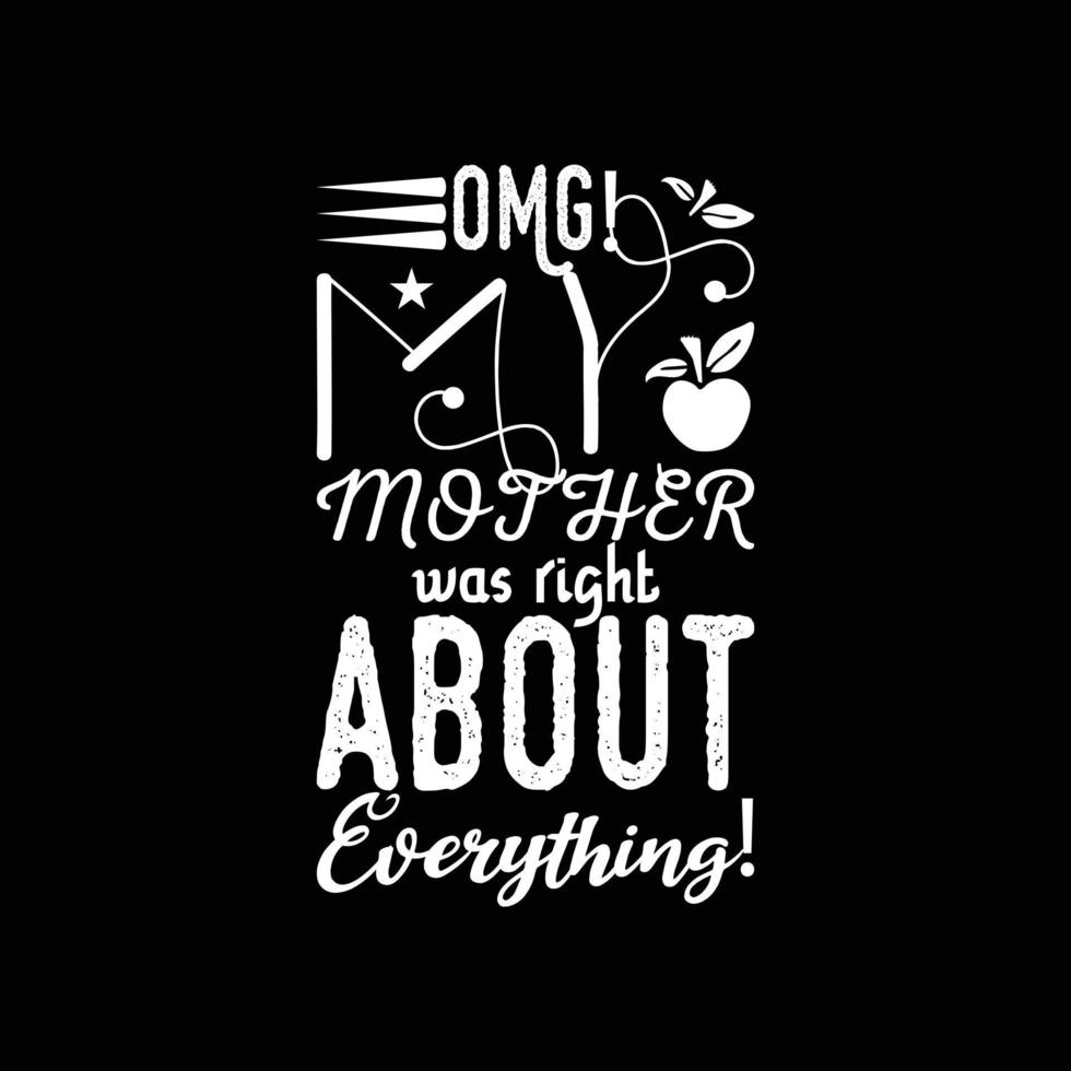 MOTHER'S DAY T-SHIRT DESIGN vector