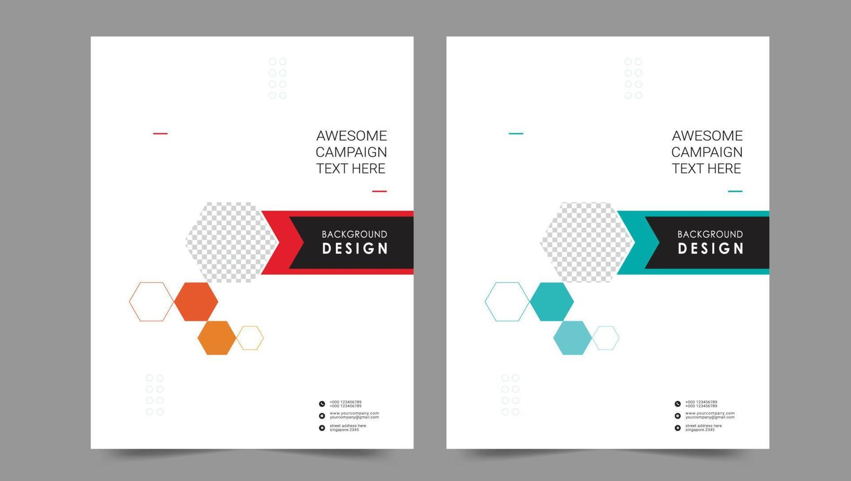 Cover template flyer design vector background