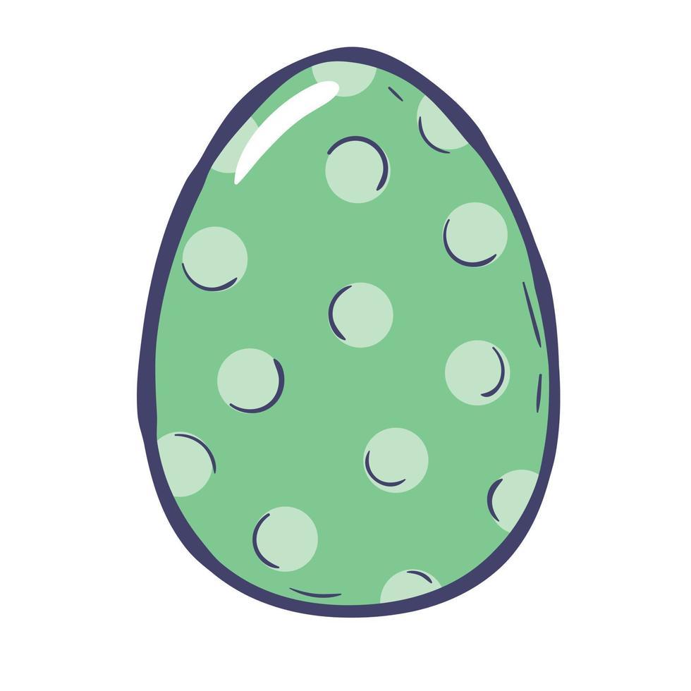 Doodle cartoon easter egg with pastel abstract pattern vector