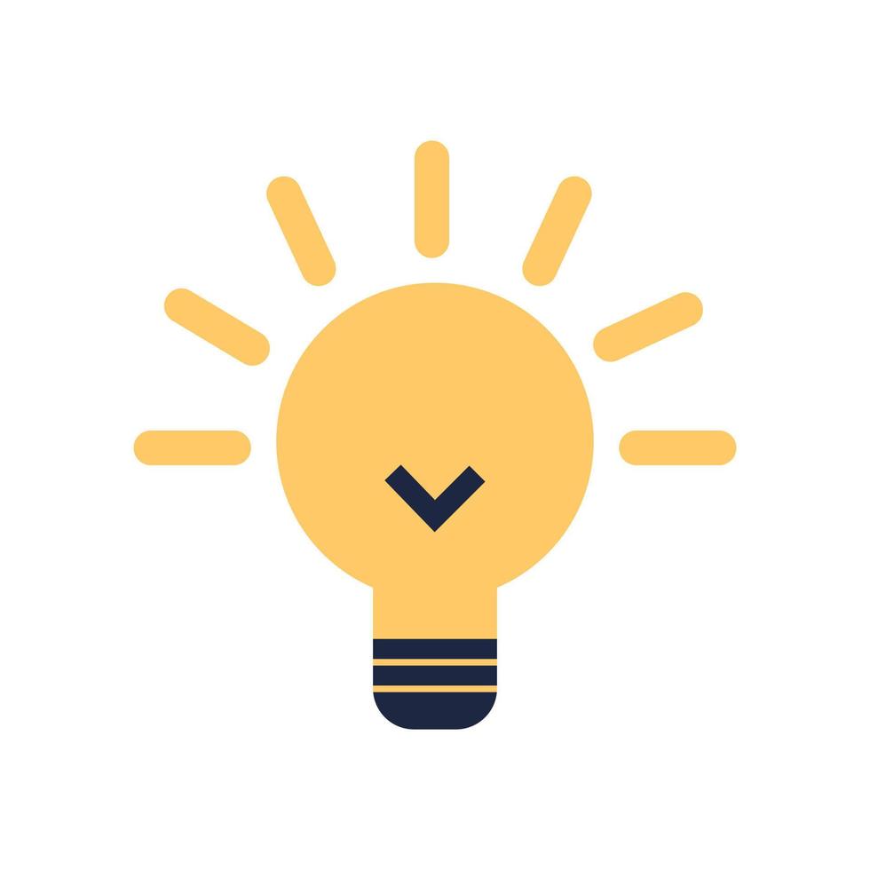 isolate light bulb idea icon symbol vector