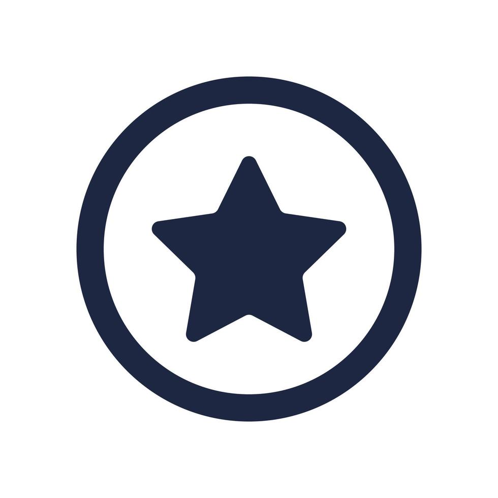 isolate vector blue and white star coin icon