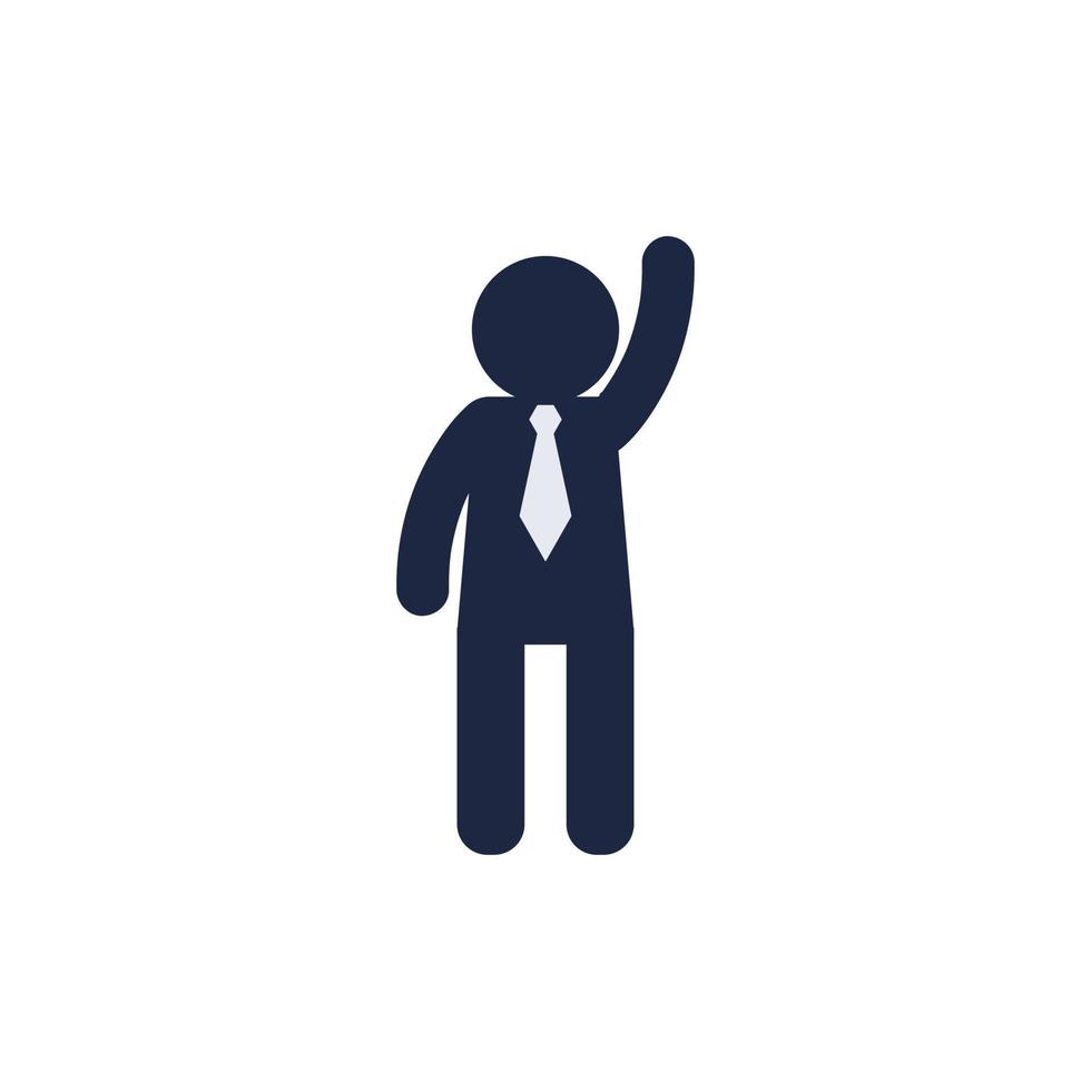 isolate blue one person flat icon man avatar vector