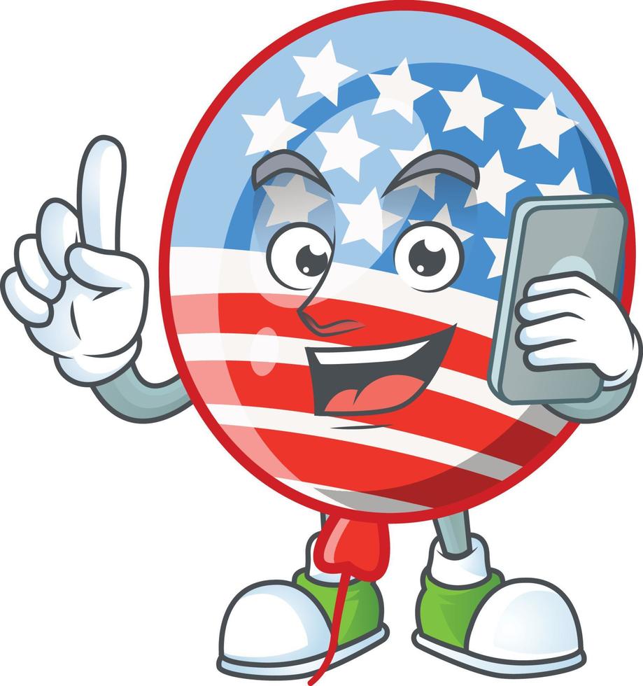 USA Stripes Balloon Icon Design vector