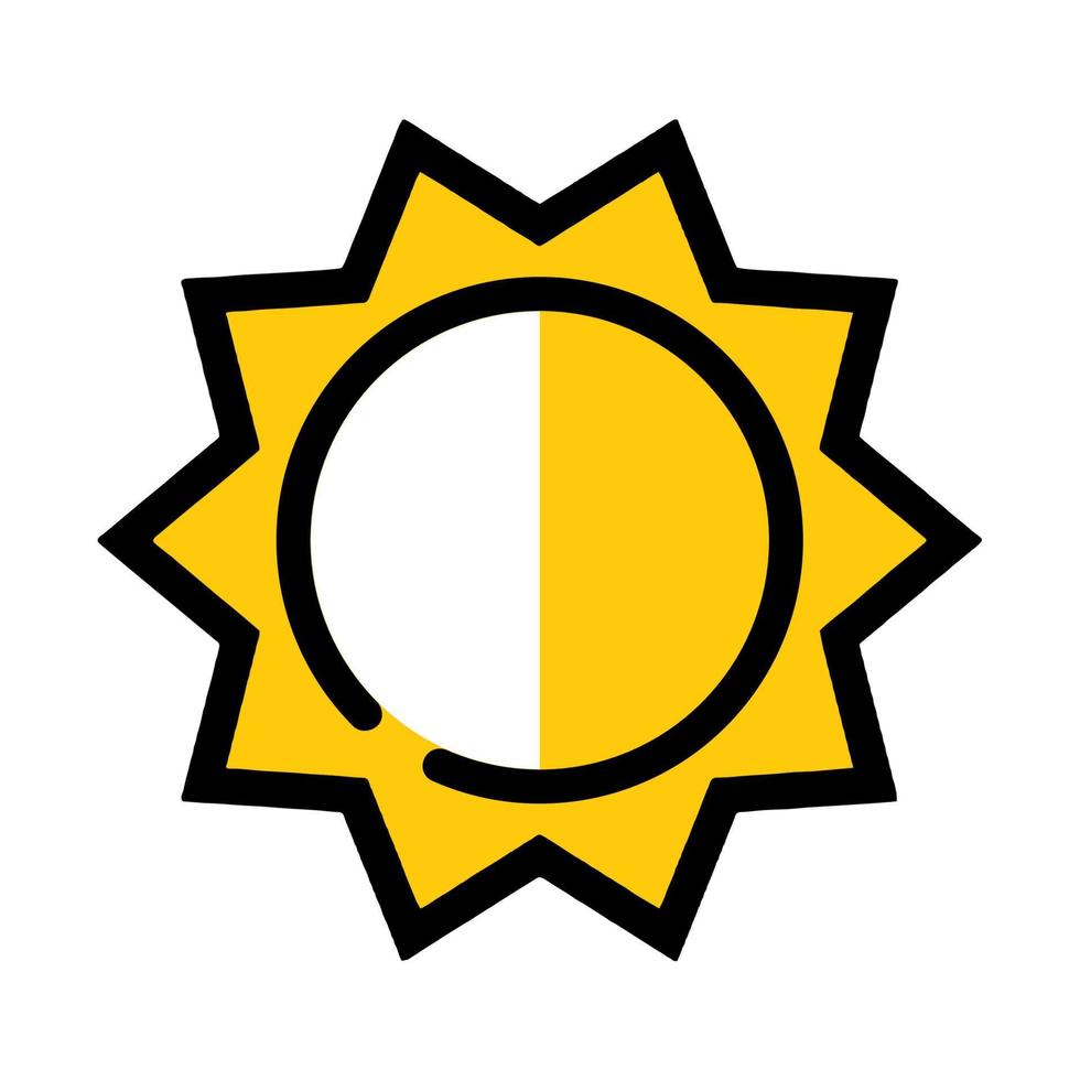 Illustration Vector Graphic of brightness, sun, weather icon