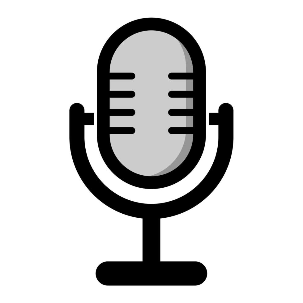 Illustration Vector Graphic of media, sound music voice, record audio, mic, microphone icon
