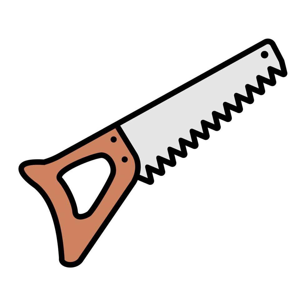 Illustration Vector Graphic of handsaw, cut equipment, work icon