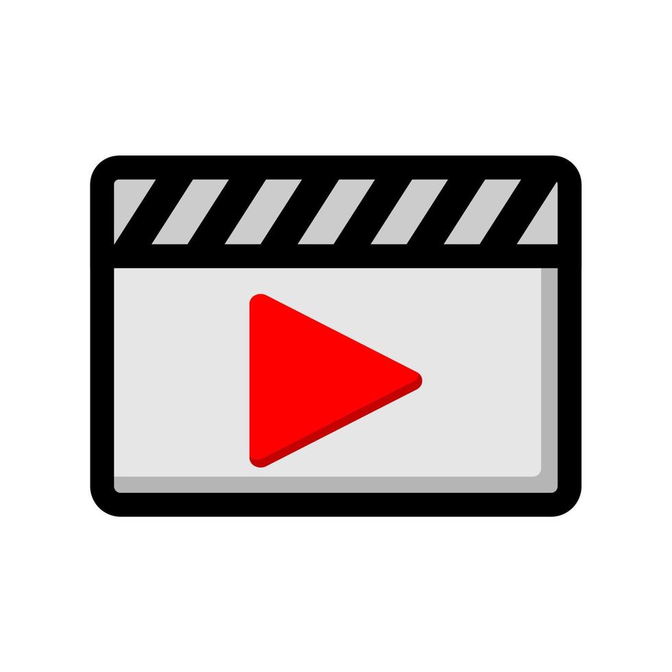 Illustration Vector Graphic of movie video, multimedia, film media icon