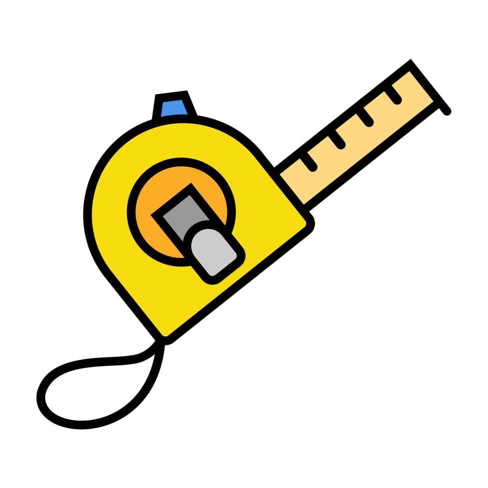 Illustration Vector Graphic of tape measure, tool, construction equipment icon