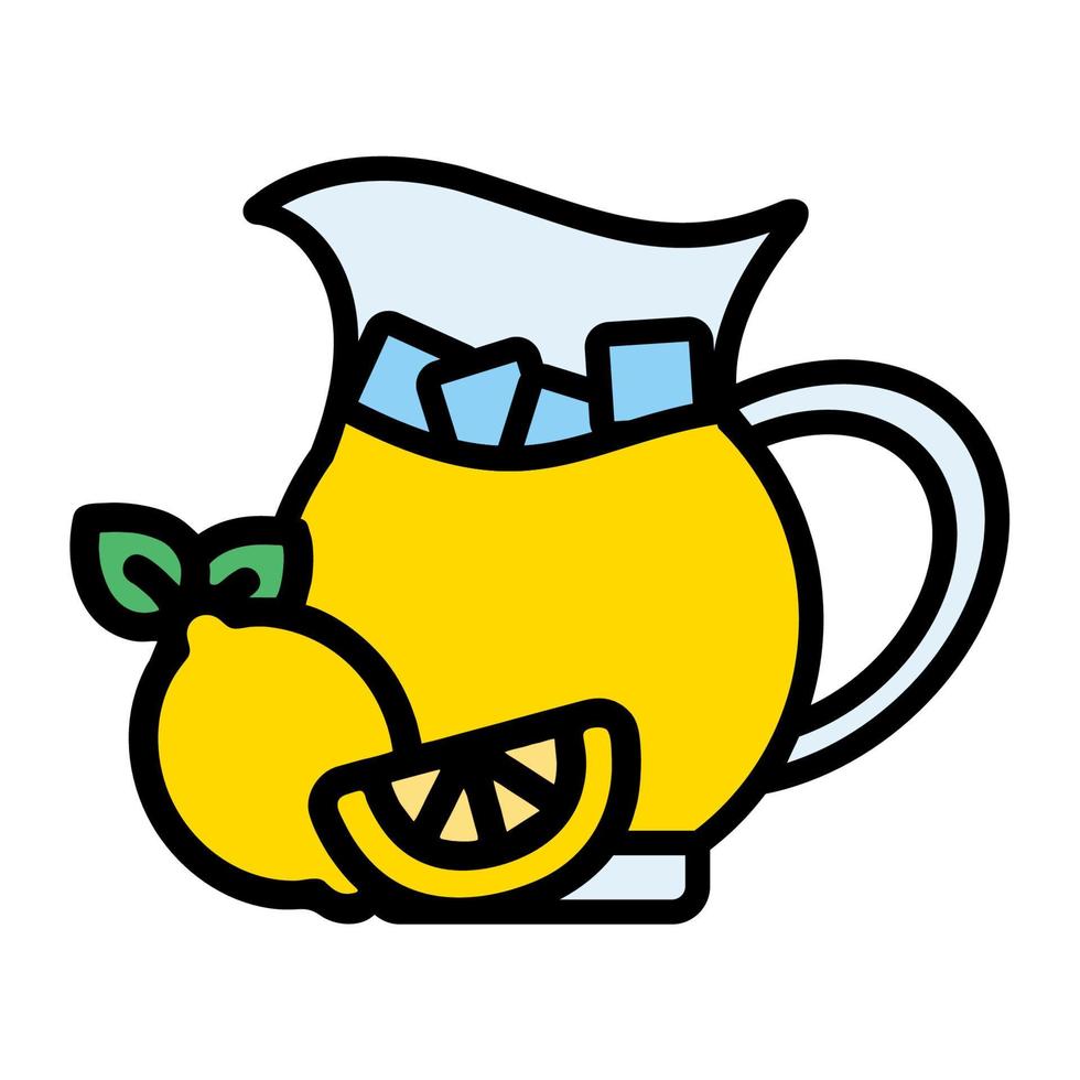 Illustration Vector Graphic of lemonade jar, fruit drink icon