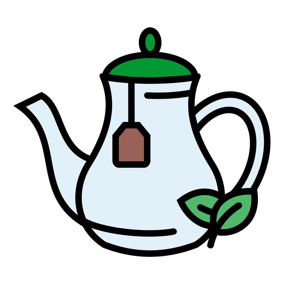 ilustración vector gráfico de té maceta, té beber, tarro caliente bebida icono