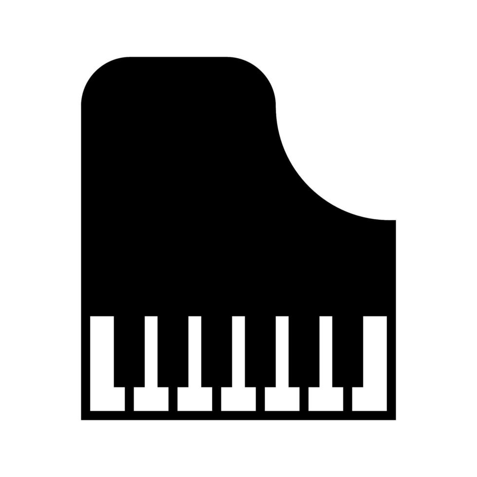 icono de línea de piano aislado sobre fondo blanco. icono negro plano y delgado en el estilo de contorno moderno. símbolo lineal y trazo editable. ilustración de vector de trazo simple y perfecto de píxeles