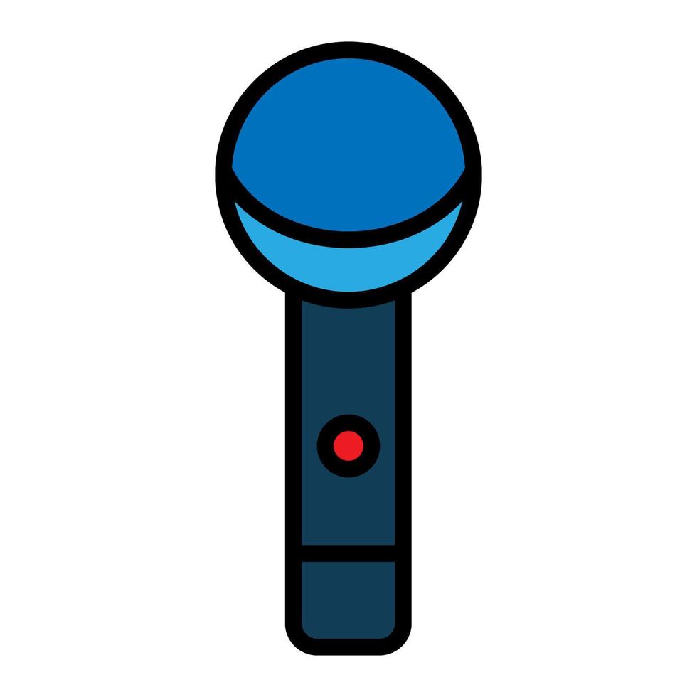 Show microphone line icon isolated on white background. Black flat thin icon on modern outline style. Linear symbol and editable stroke. Simple and pixel perfect stroke vector illustration.
